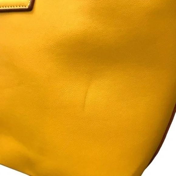 Mersi Isabel Bucket Style Snake Print Vegan Bag With Protective Bag Yellow NEW - Picture 7 of 12